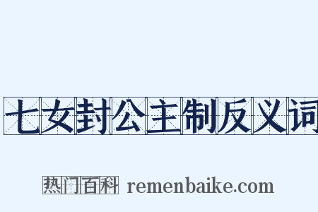 七女封公主制反义词是什么意思的图片